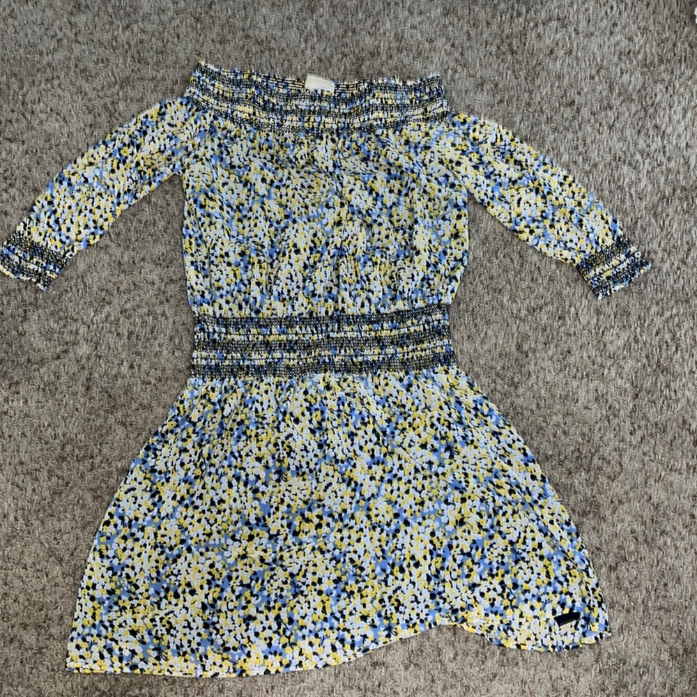 Off the shoulder floral mini dress